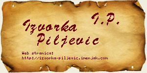 Izvorka Piljević vizit kartica